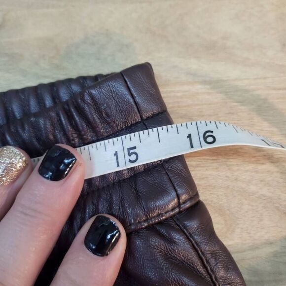 Joie vegan leather straight leg pants with drawstring medium - Picture 9 of 9